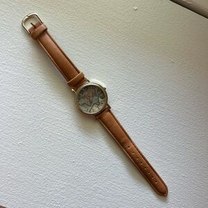 Brown Leather Strap Watch